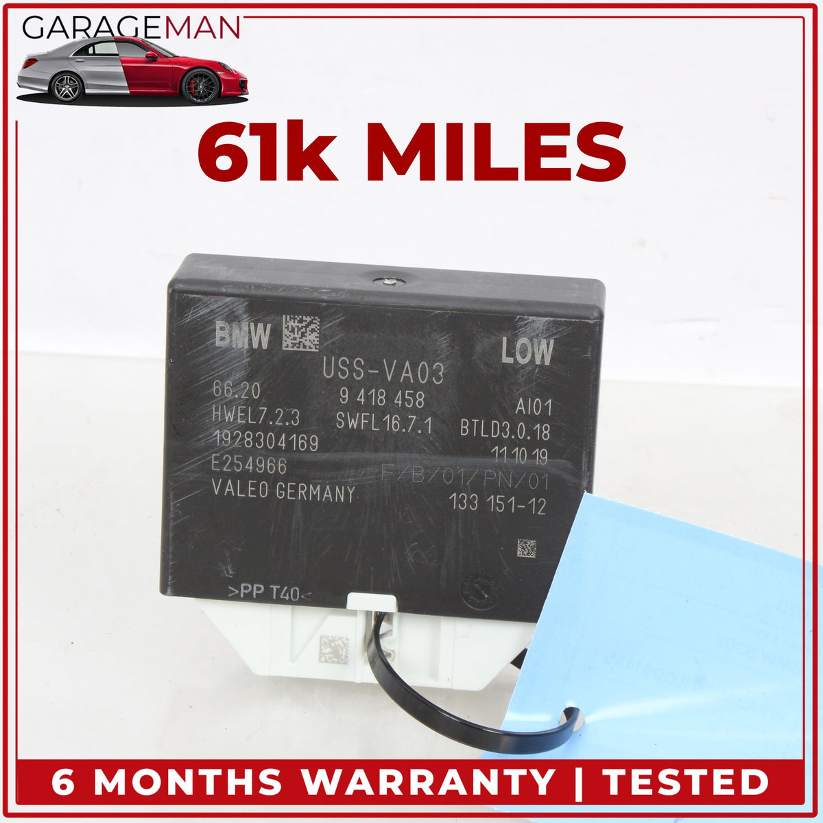 2016-2020 BMW 530e 740i PDC Parking Assist Control Module Unit 9418458 OEM