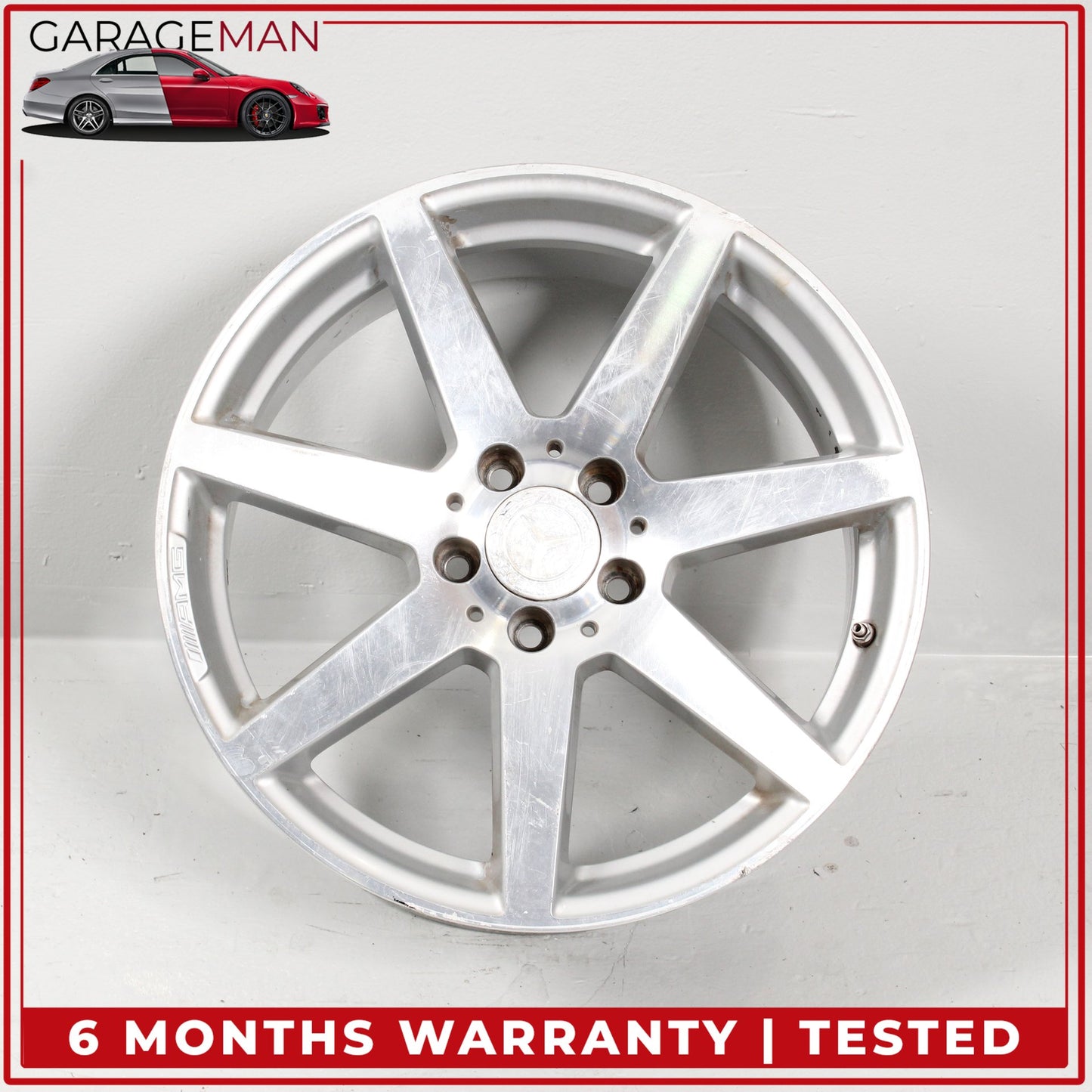 2012-2015 Mercedes W204 C250 Rear 7 Spoke Wheel Rim 8.5JX18H2ET54 2044019902 OEM
