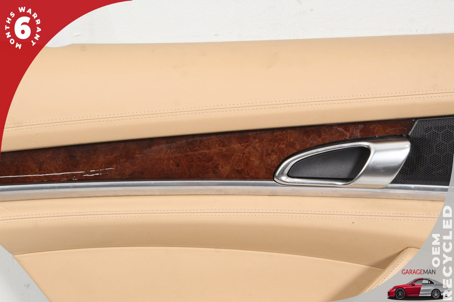 2010-2016 Porsche Panamera 970 Rear Left Driver Side Door Trim Panel Beige OEM