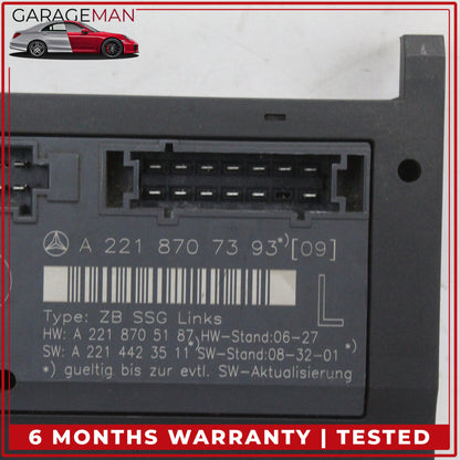 2007-2013 Mercedes W221 S400 Front Left Side Seat Control Module 2218707393 OEM