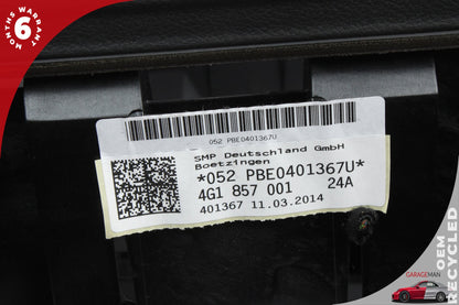 2014 Audi A6 Sedan Dashboard Dash Board Panel w/o Airbag 4G1857001 Dakota Gray Metallic OEM