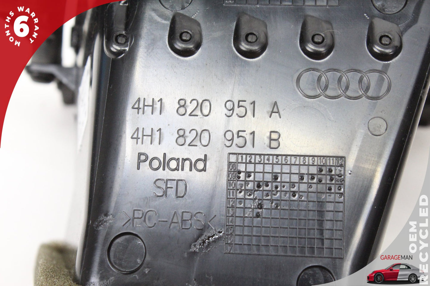 11-18 Audi A8 S8 Instrument Cluster Trim Cover Panel 4H1857212 Genuine