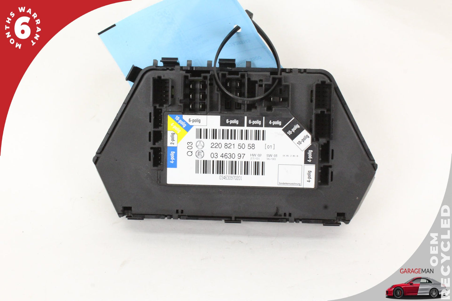 00-06 Mercedes-Benz S500 W220 Rear Right Passenger Seat Control Switch 220821505