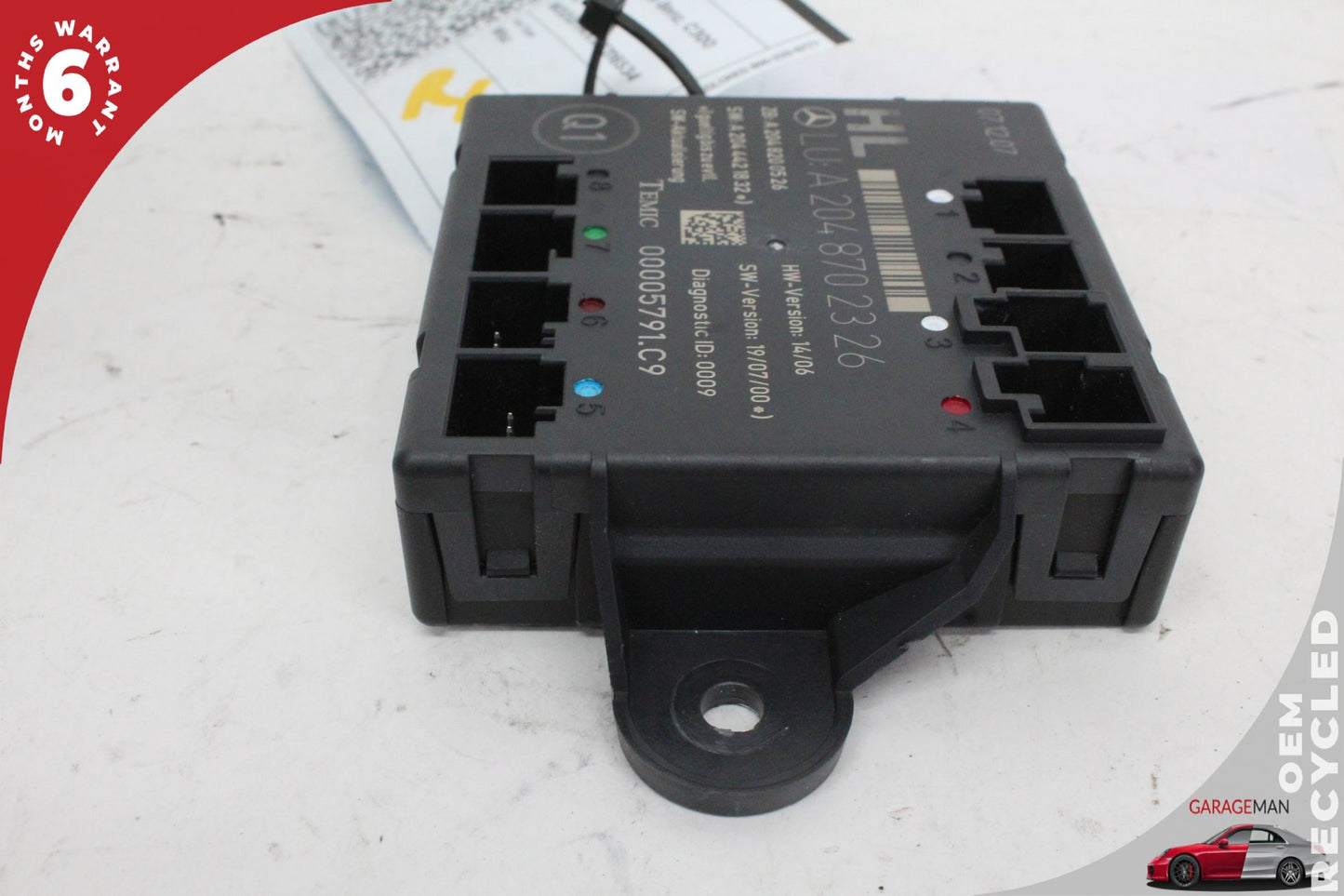 08-14 Mercedes-Benz C300 w204 Sedan Left Rear Door Control Module 2048702326 OEM