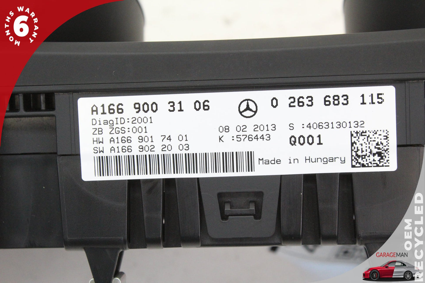 13-16 Mercedes-Benz GL450 X166 SUV Speedometer Instrument Cluster 1669003106