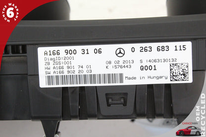 13-16 Mercedes-Benz GL450 X166 SUV Speedometer Instrument Cluster 1669003106