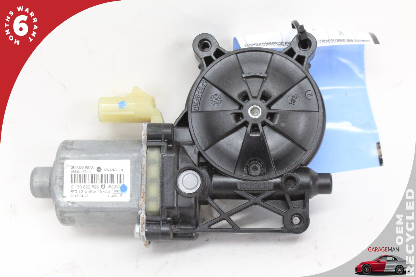 2014-2019 Chevrolet Silverado 1500 Rear Right Side Window Regulator Motor OEM