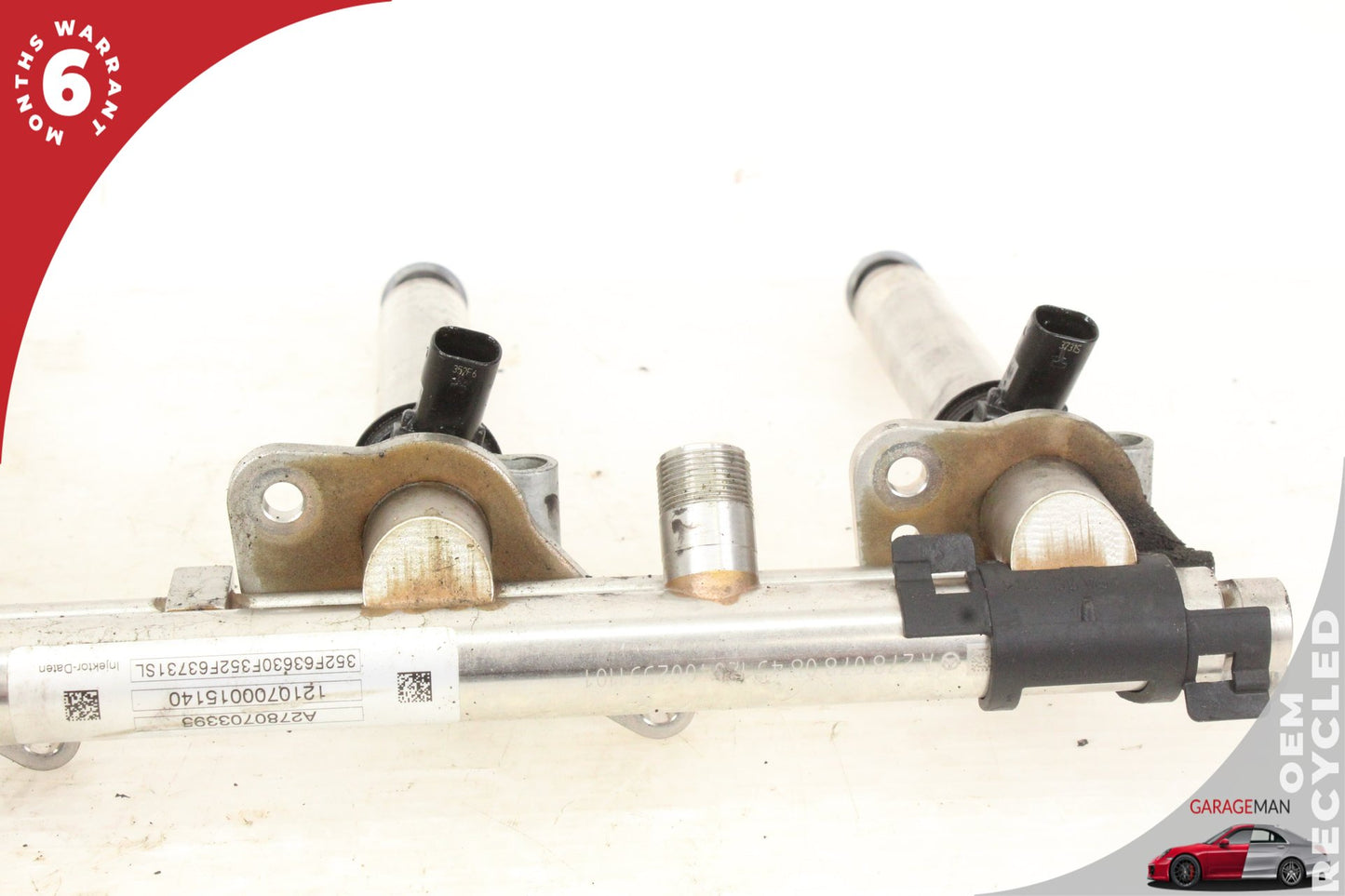2011-2019 Mercedes W218 CLS550 Left Fuel Injection Rail Line w/ Injectors OEM