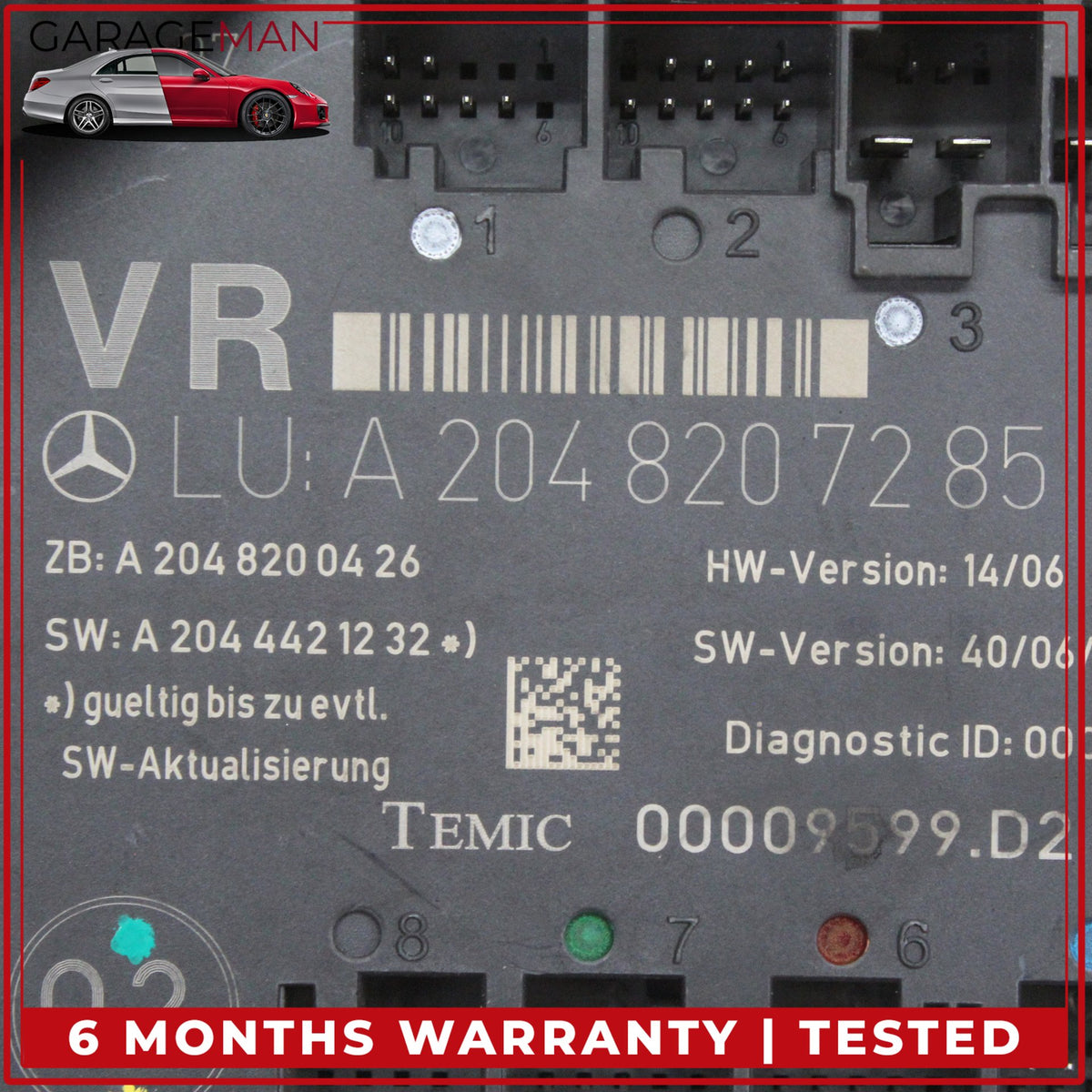 2008-2018 Mercedes-Benz C300 w204 Sedan Right Front Door Control Module 2048207285 OEM