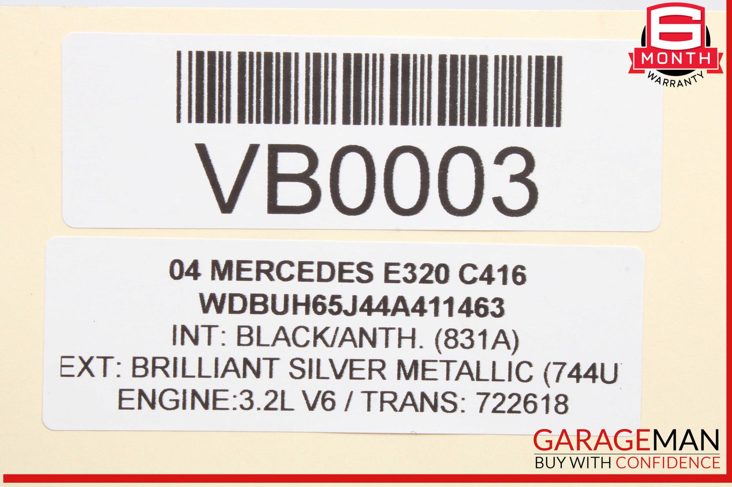 2003-2006 Mercedes W210 E320 Wagon Rear 3rd Row Lower Bottom Seat Cushion OEM