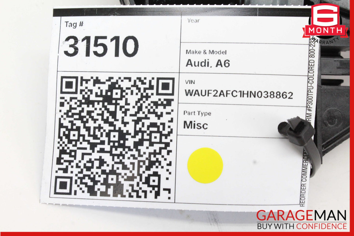 2012-2018 Audi A6 A7 Rear Left Driver Side Exterior Door Handle 4H0837885 OEM