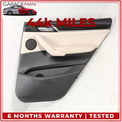2011-2017 BMW X3 F25 SUV Rear Right Side Interior Door Trim Panel Beige OEM
