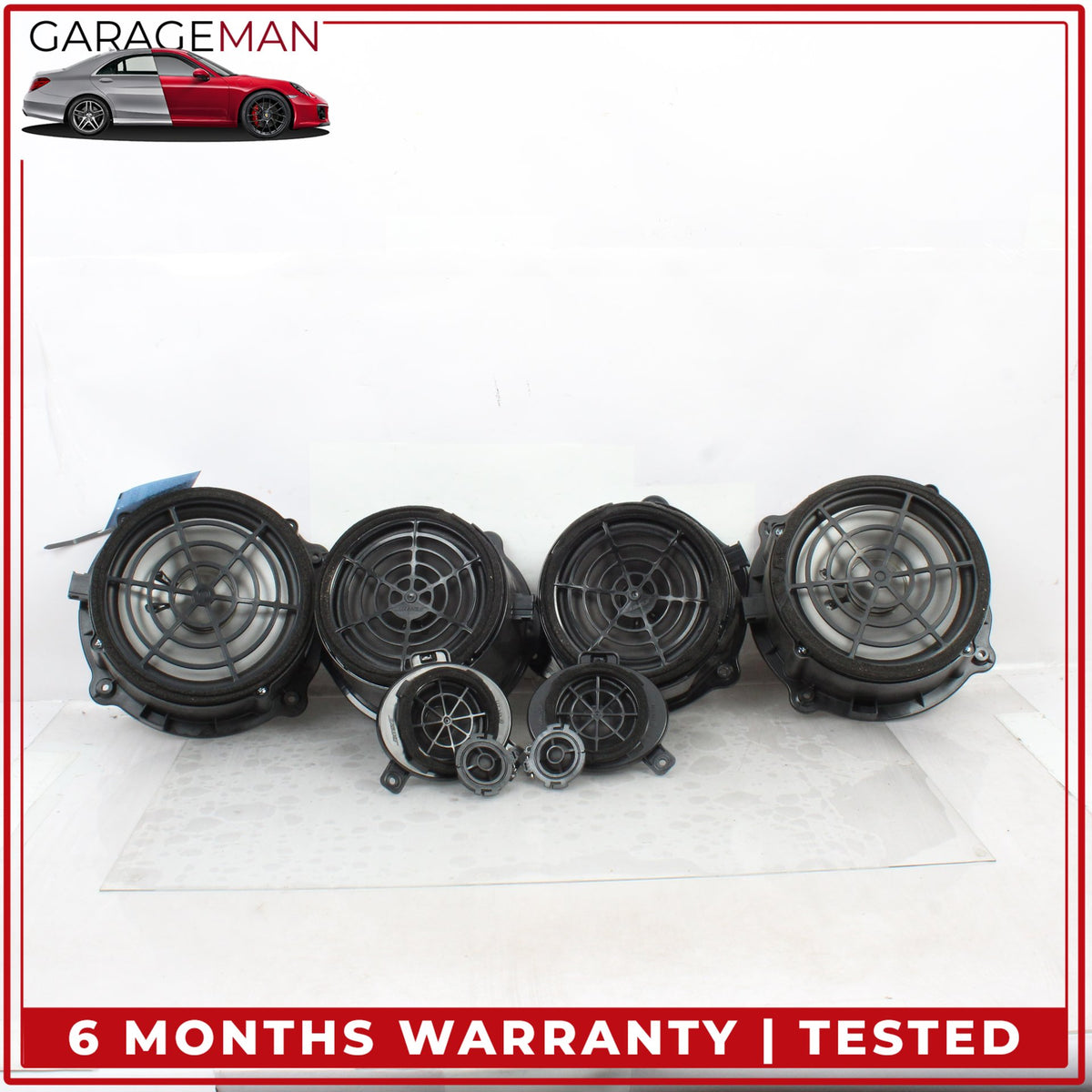 2007-2015 Audi Q7 Front and Rear Door Audio Sound Speakers Set Bose OEM