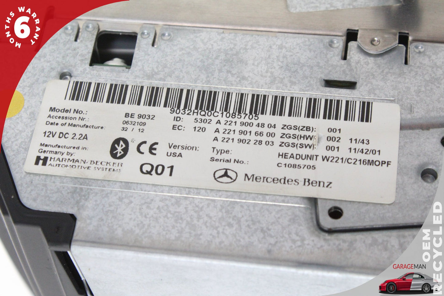 10-13 Mercedes-Benz S550 W221 Head Unit Navigation CD Audio 2219004804