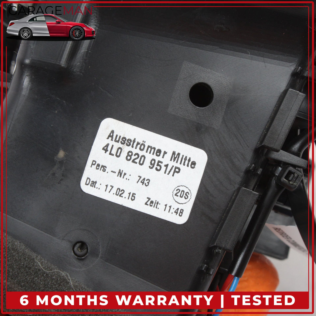 2007-2015 Audi Q7 Front Dash Center AC Air Vent w/ Hazard Light 4L0820951 OEM