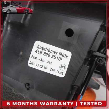 2007-2015 Audi Q7 Front Dash Center AC Air Vent w/ Hazard Light 4L0820951 OEM