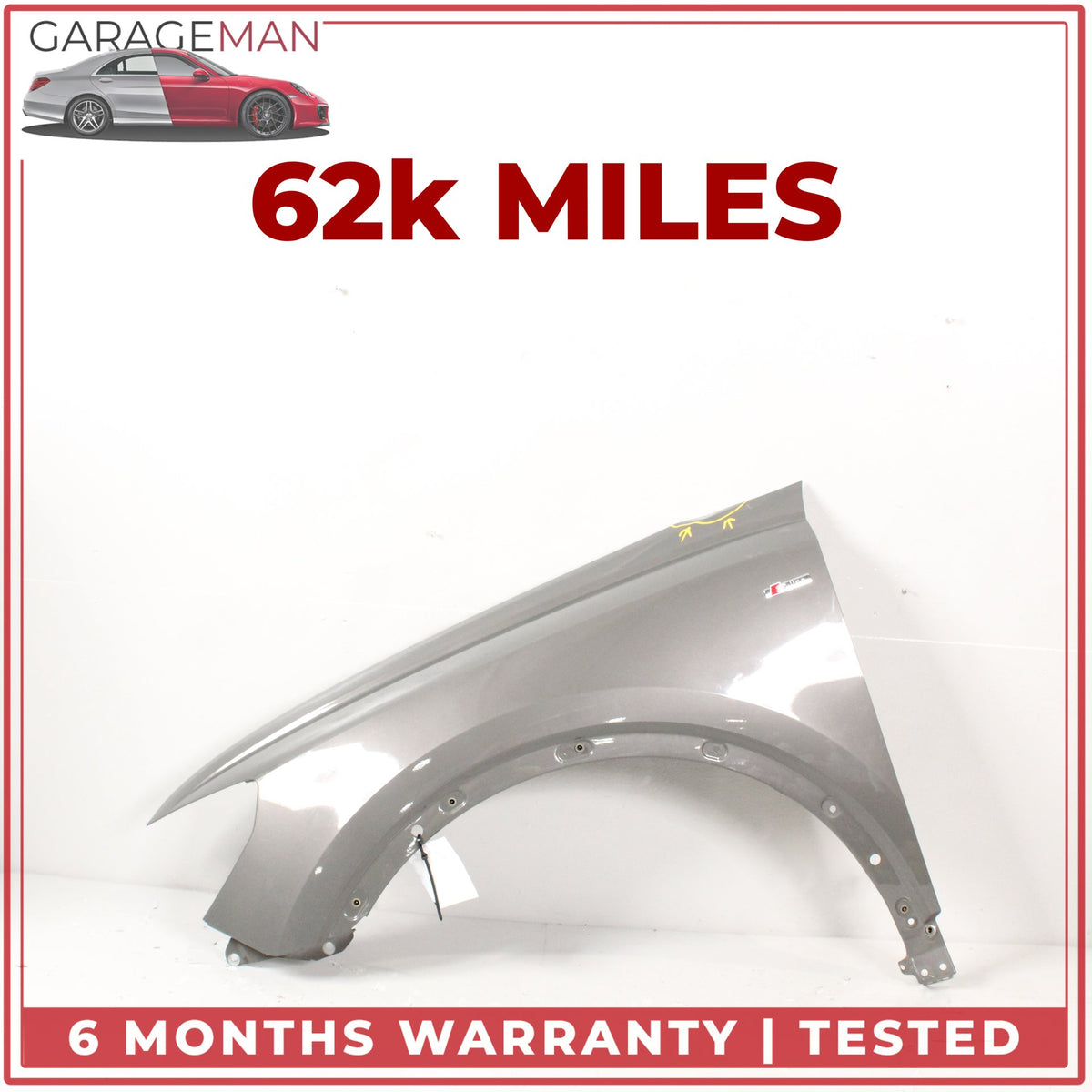 2019-2025 Audi Q3 Front Left Side Fender Wing Panel Chronos Gray Metallic OEM