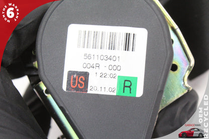 1999-2005 Porsche 911 Front Right Passenger Side Seat Belt Black 561103401 OEM