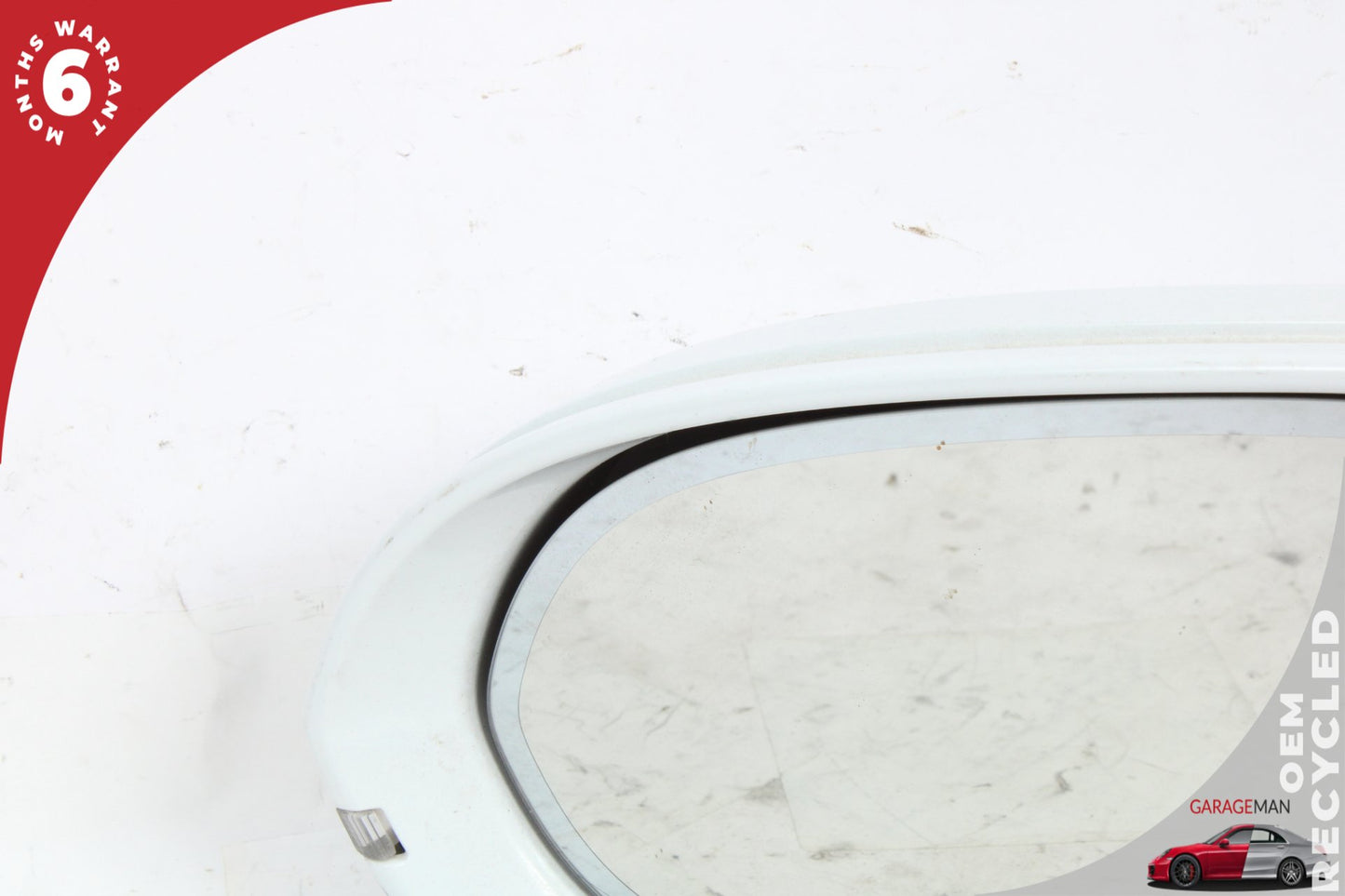 2012-2018 Audi A6 S6 Front Left Door Rear View Mirror w/ Blind Spot White OEM
