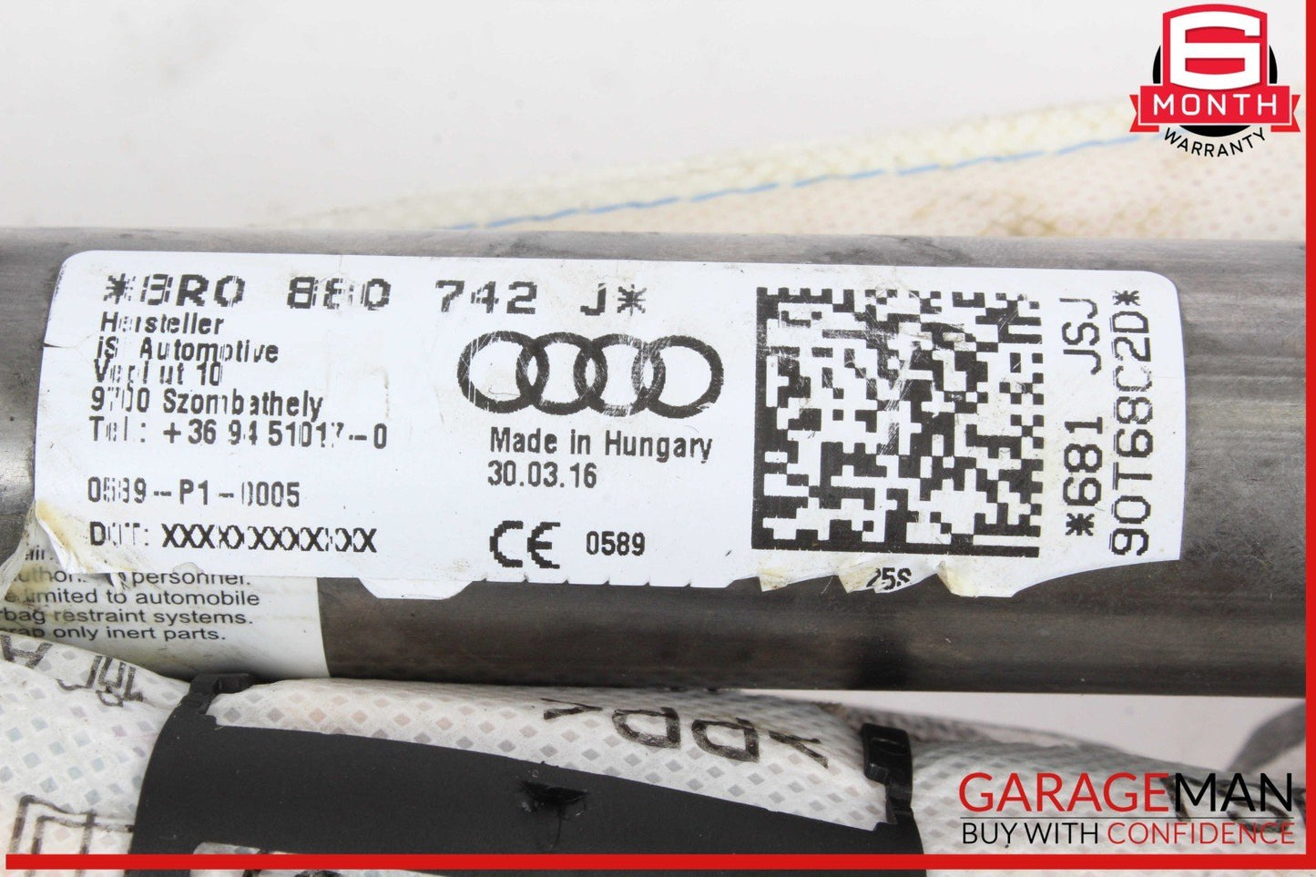 13-17 Audi SQ5 Q5 Right Passenger Side Curtain Airbag Air Bag 8R0880742J OEM
