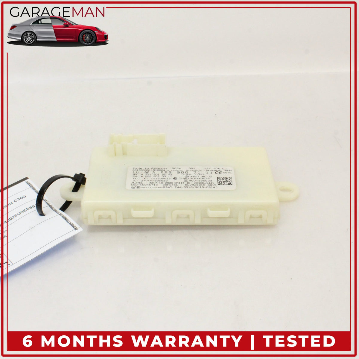 2014-2019 Mercedes W205 C300 Keyless Go Entry Control Module Unit 2229007111 OEM