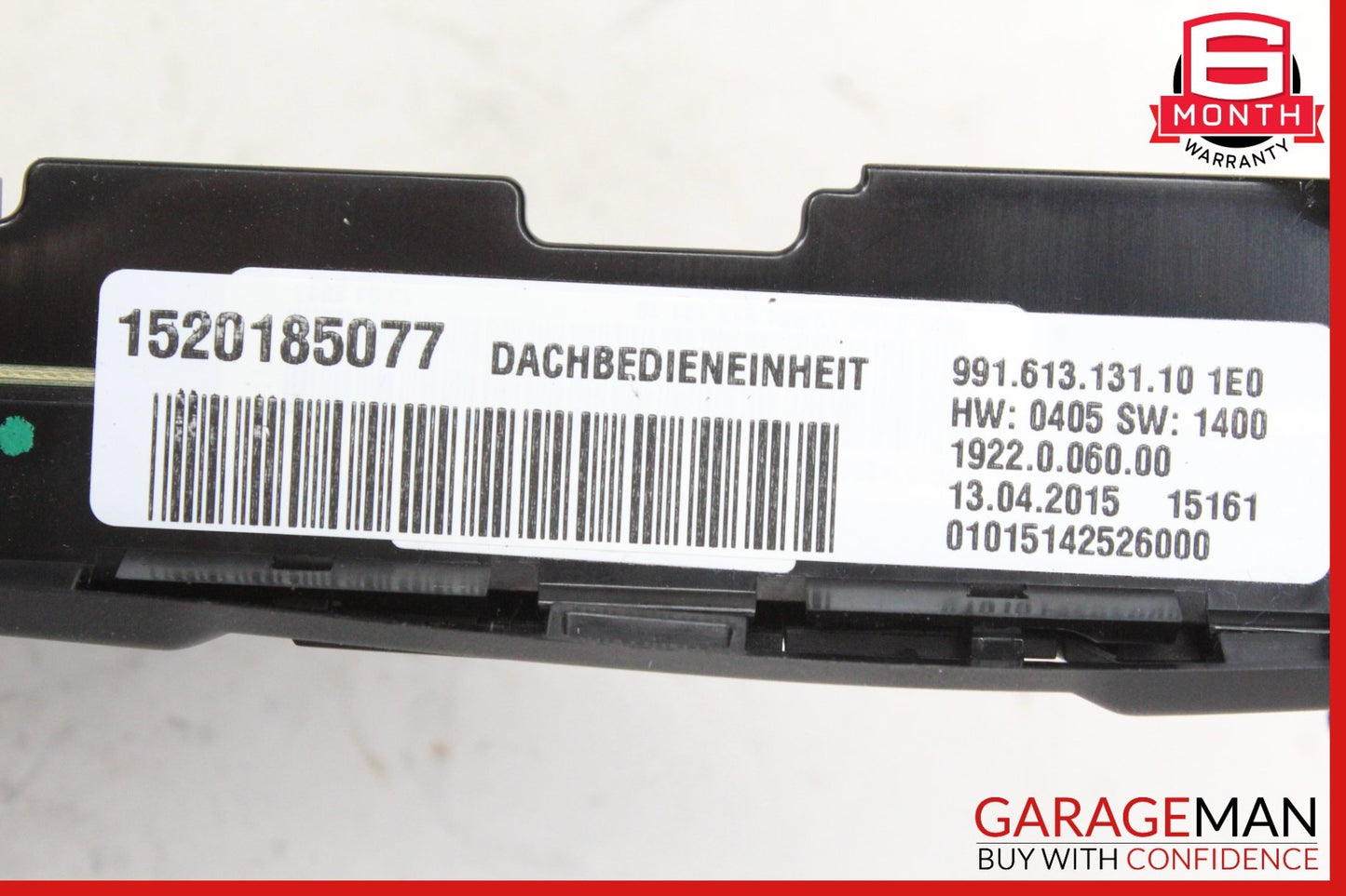 2013-2016 Porsche Cayman 981 Overhead Dome Light Lamp Black 99161313110 OEM
