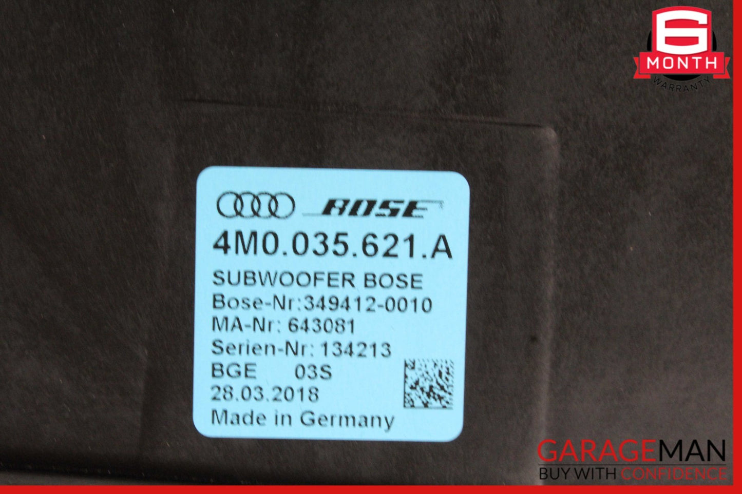 2017-2024 Audi Q7 SUV Rear Subwoofer Speaker Box 4M0035621A