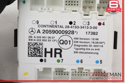 2015-2019 Mercedes-Benz C300 W205 Right Rear Door Control Module 2059000928