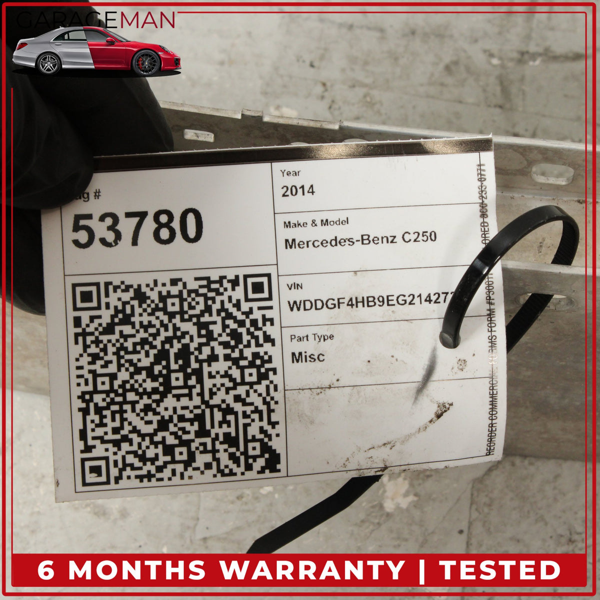2008-2014 Mercedes-Benz C250 W204 Front Bumper Reinforcement Impact Crash Bar Beam 2046204100 OEM