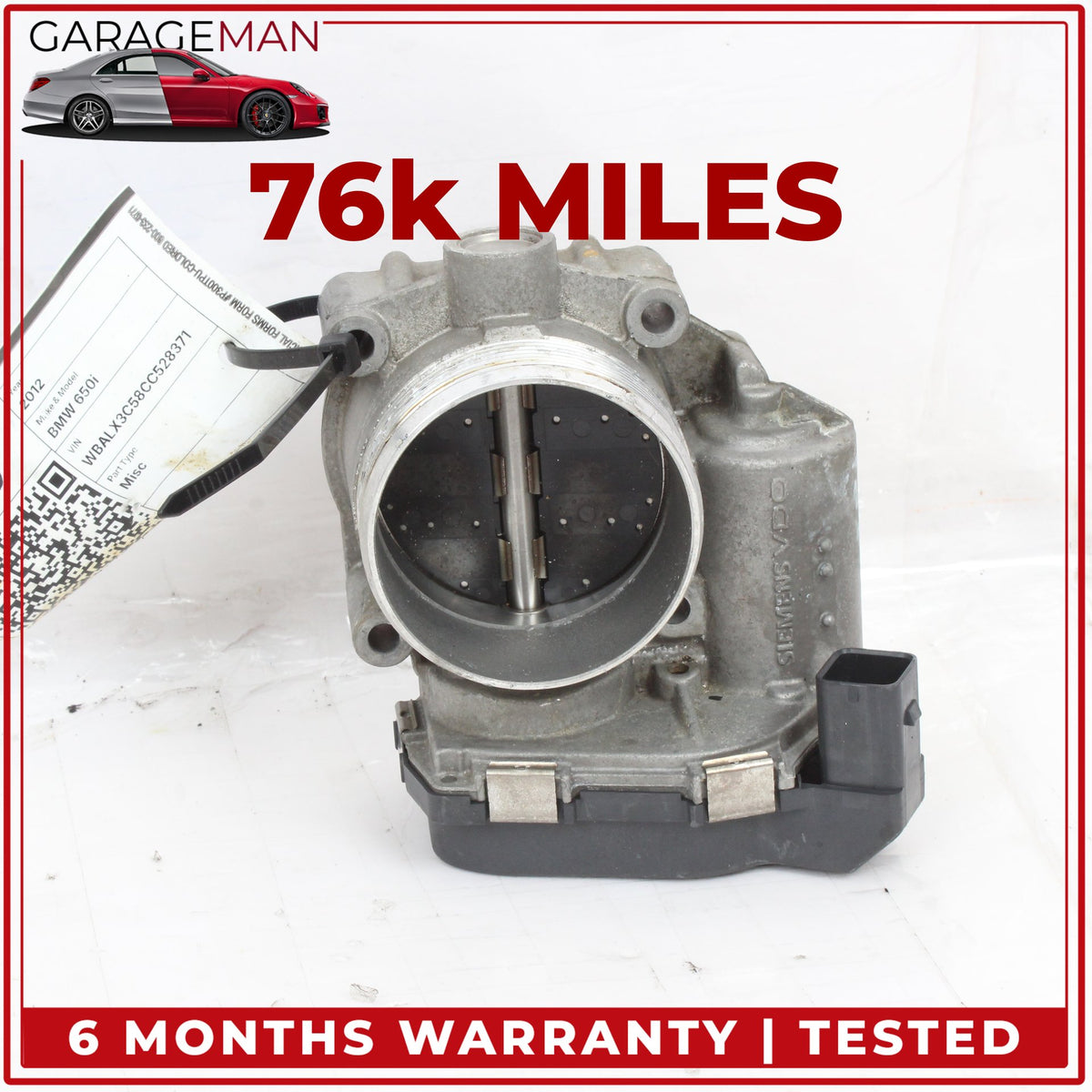 2008-2019 BMW 650i 550i 4.4L V8 N63 Engine Throttle Valve Body 7555944 OEM