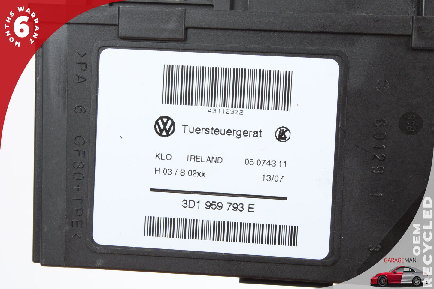 2003-2010 Porsche Cayenne 957 Front Left Door Power Window Motor 3D1959793E OEM