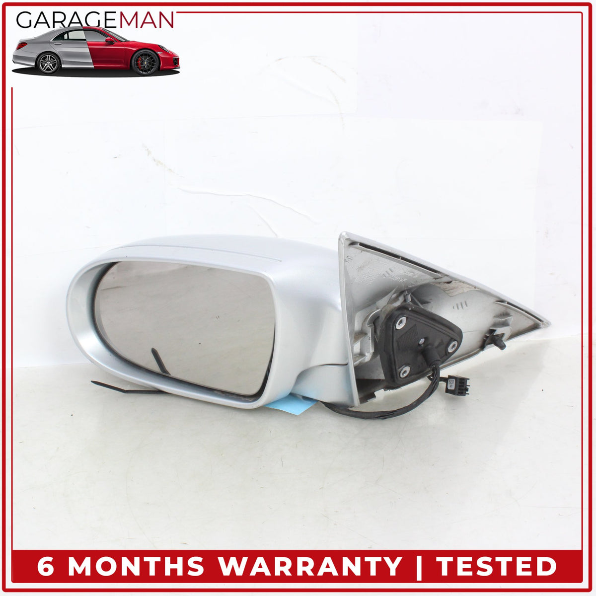 2005-2008 Mercedes R171 SLK280 Left Door Rear View Mirror Silver Metallic OEM