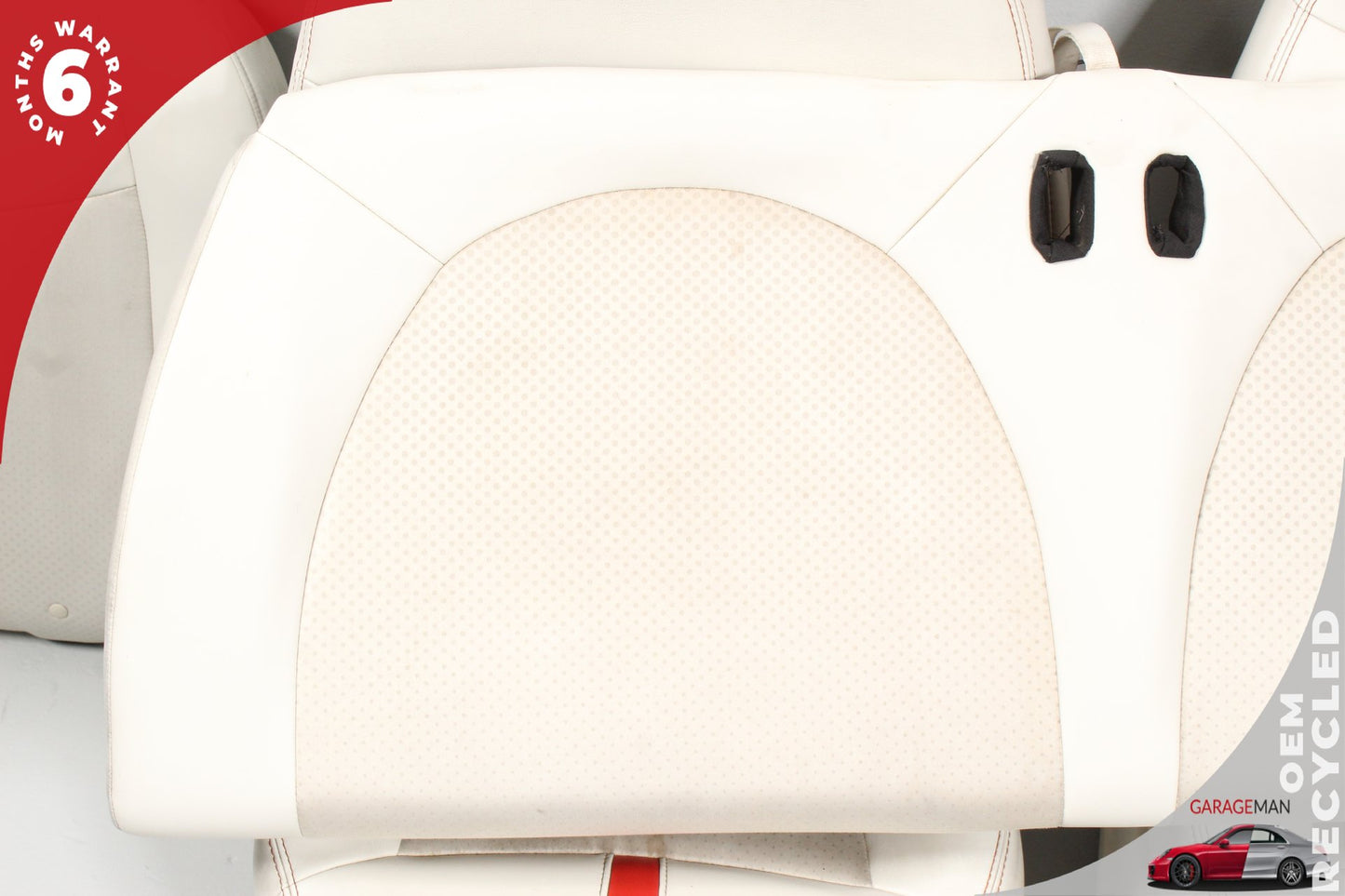 2013-2019 Fiat 500e Front and Rear Complete Seat Assembly White and Red OEM