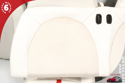 2013-2019 Fiat 500e Front and Rear Complete Seat Assembly White and Red OEM