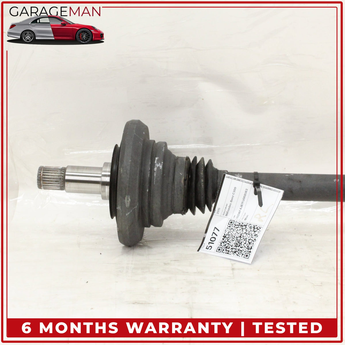 2015-2016 Mercedes W204 C300 Rear Left Driver Side CV Axle Shaft 2053509908 OEM