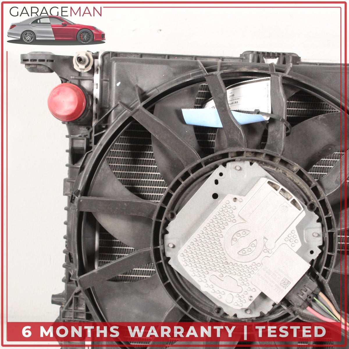 2011-2018 Audi A8 D4 Engine Radiator Cooling Fan Motor Assembly 4H0121003M OEM
