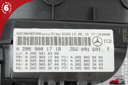 2015-2018 Mercedes-Benz C300 W205 Speedometer Odometer Instrument Cluster Gauge
