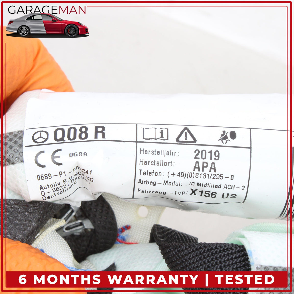 2015-2020 Mercedes X156 GLA250 Right Side Upper Roof Curtain Air Bag Airbag OEM