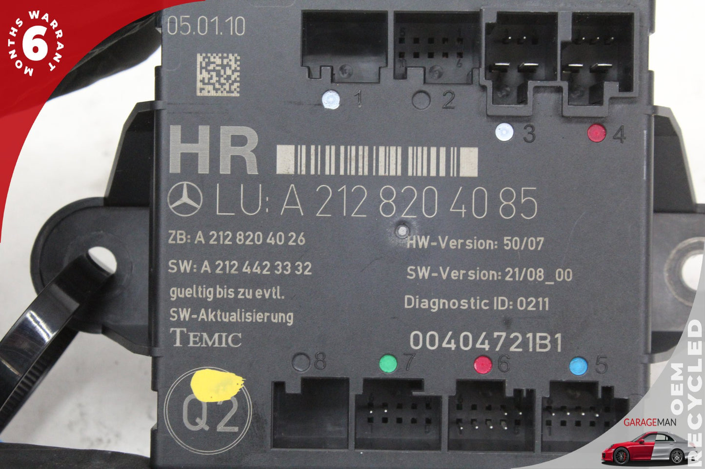 2008-2015 Mercedes W204 C300 Rear Right Side Door Control Module 2128204085 OEM