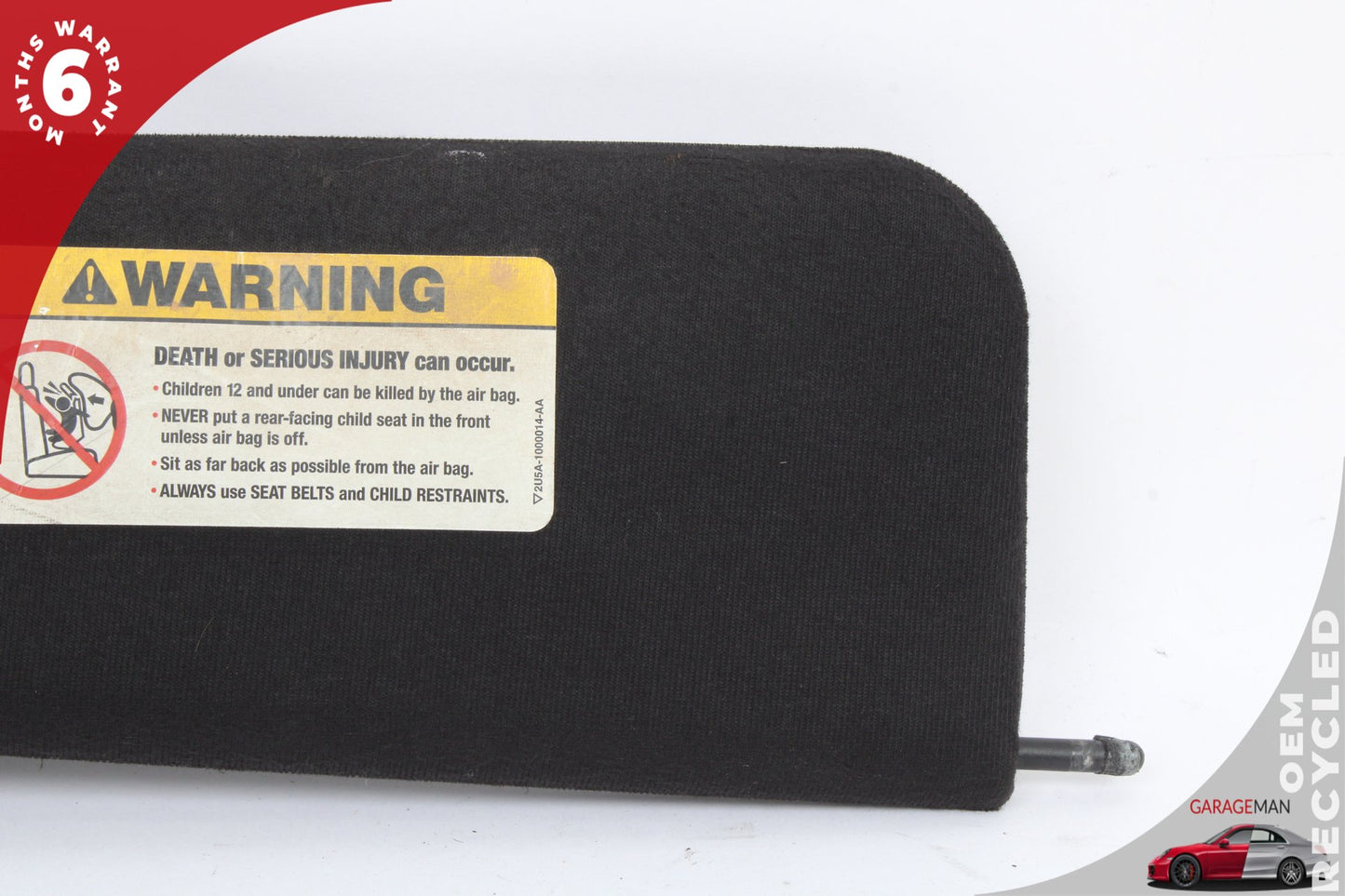 2002-2005 Ford Thunderbird Front Left Side Sun Visor Black 1W637604132ACW OEM