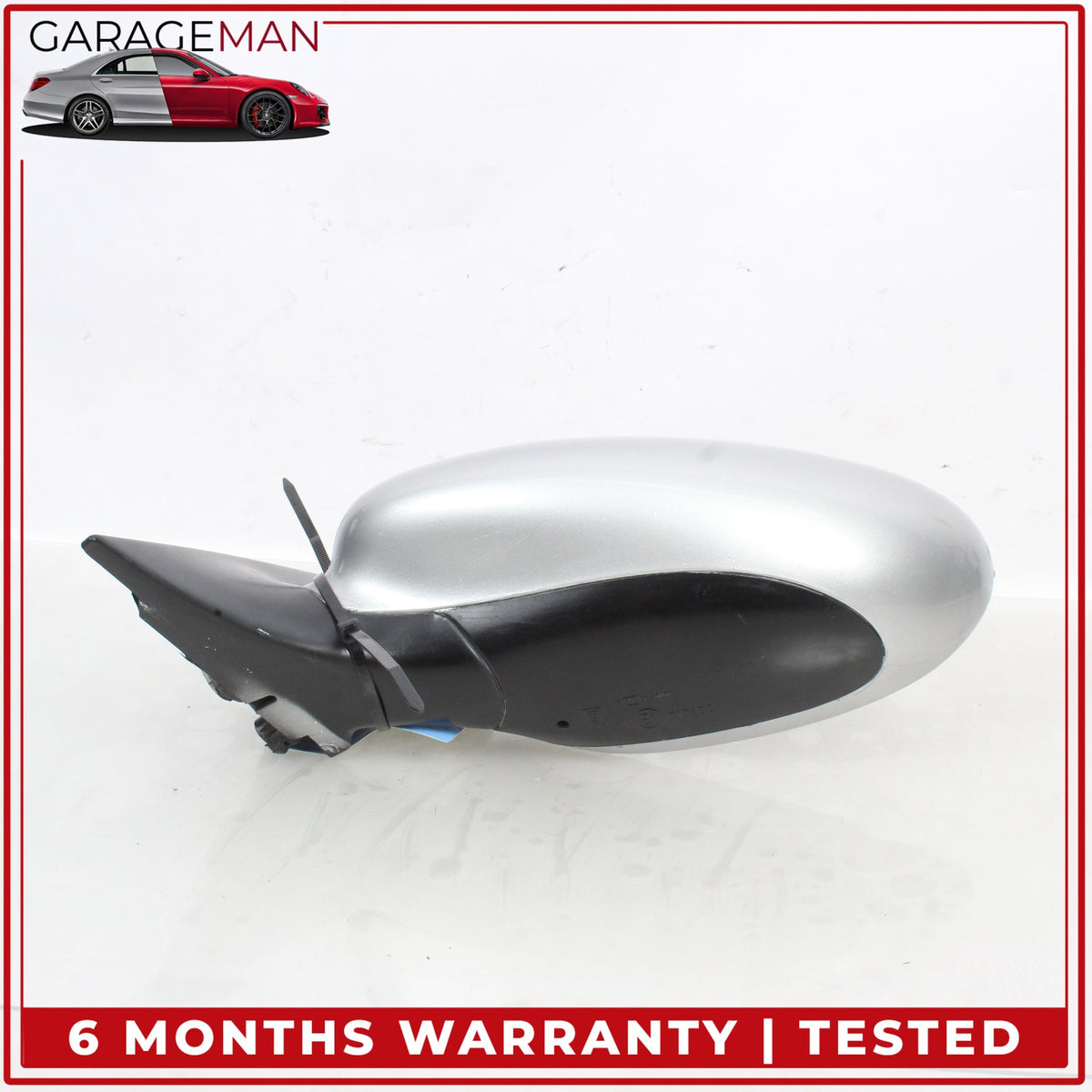 1999-2005 Porsche 911 Carrera 996 Left Door Rear View Mirror Silver Metallic OEM