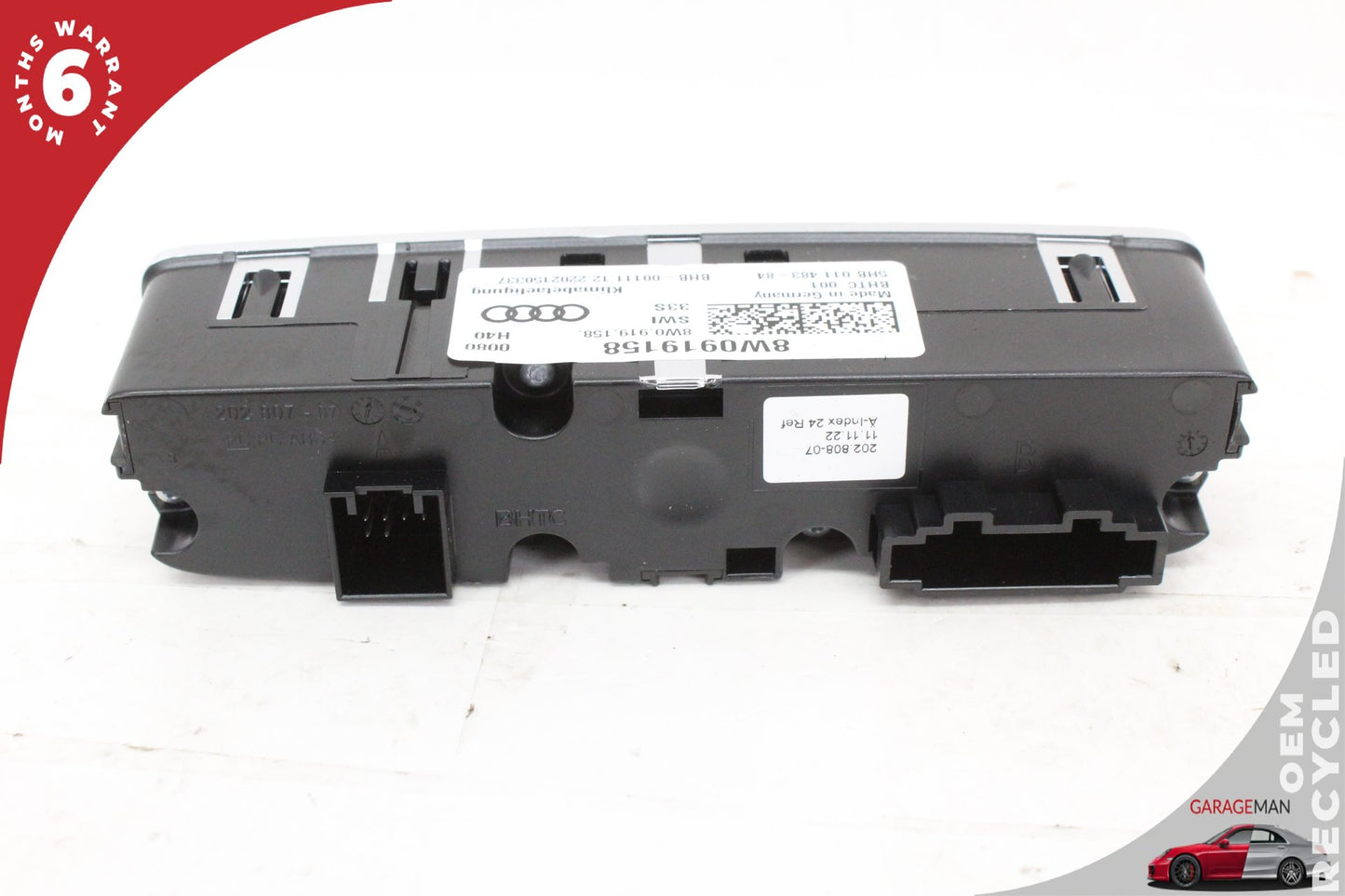 2022-2025 Audi Q4 E-Tron Rear A/C AC Climate Control Switch Panel 8W0919158 OEM