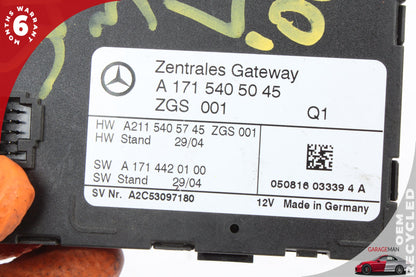 2003-2011 Mercedes R171 SLK350 Central Gateway Control Module Unit 1715405045