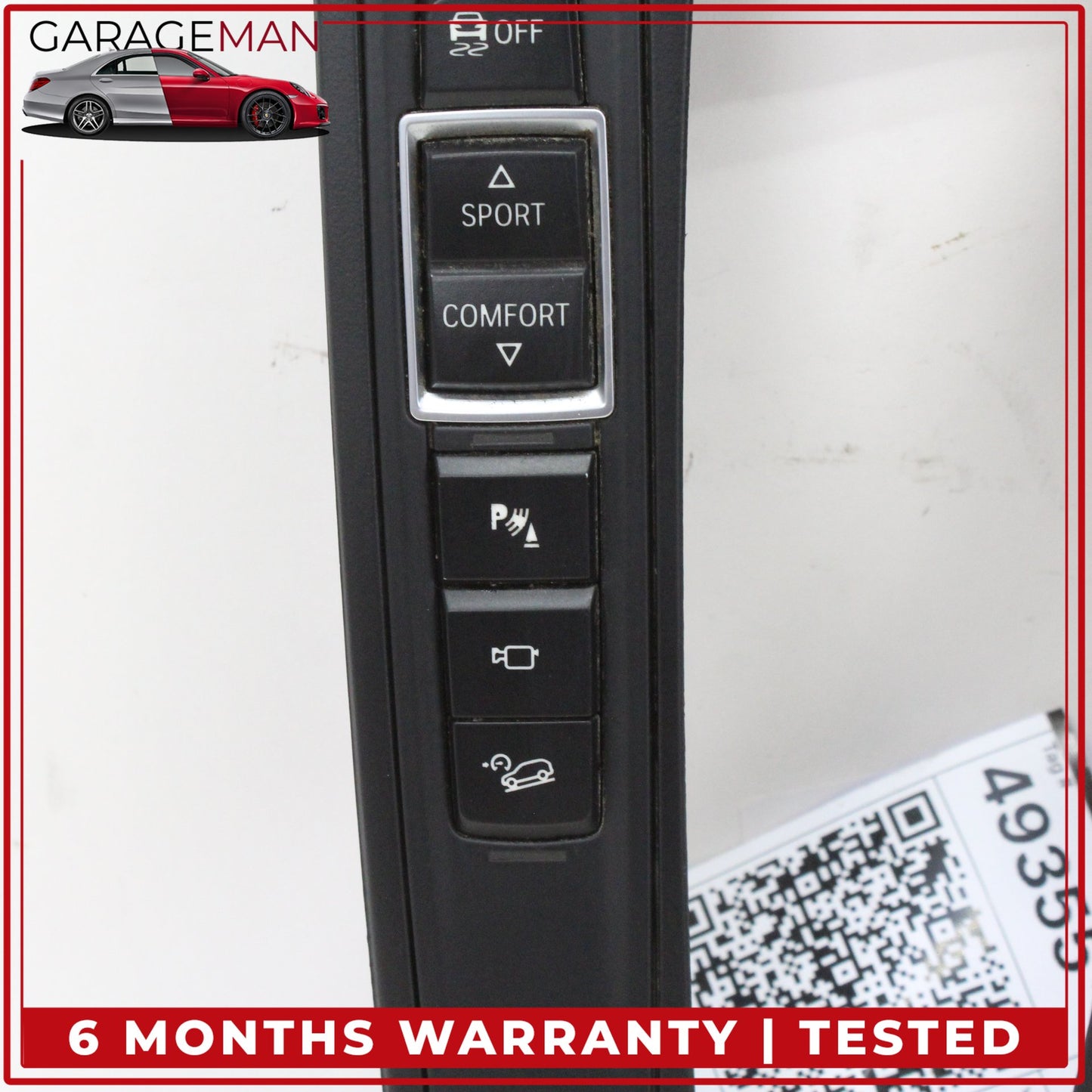 2014-2019 BMW X5 X6 iDrive Media Navigation Ceramic Knob w/ Switches & Trim OEM