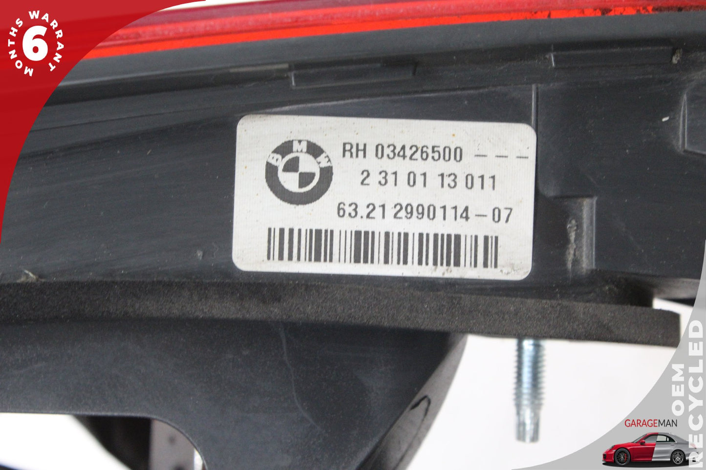 2012-2015 BMW X1 E84 Rear Right Passenger Side Inner Tail Light Lamp 2990114 OEM