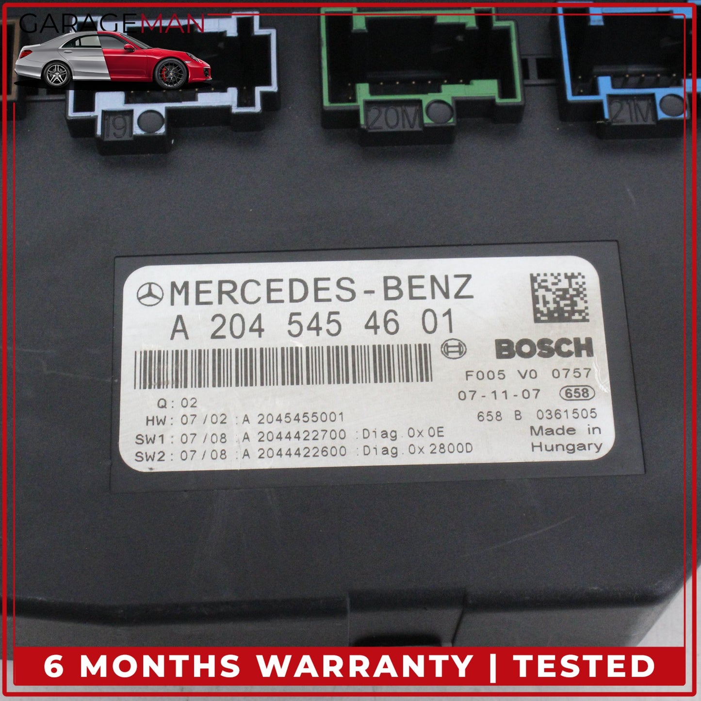 2008-2011 Mercedes W204 C300 C350 Front SAM Module Relay Fuse Box 2049000700 OEM