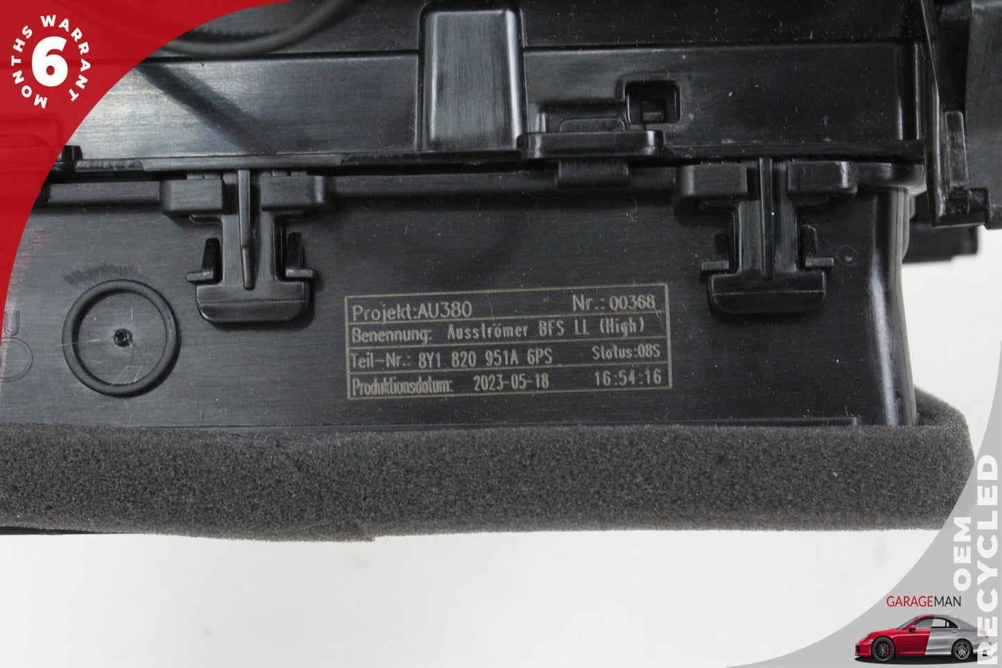 2022-2024 Audi A3 S3 RS3 Front Right Side Dash AC A/C Air Vent 8Y1820951A OEM