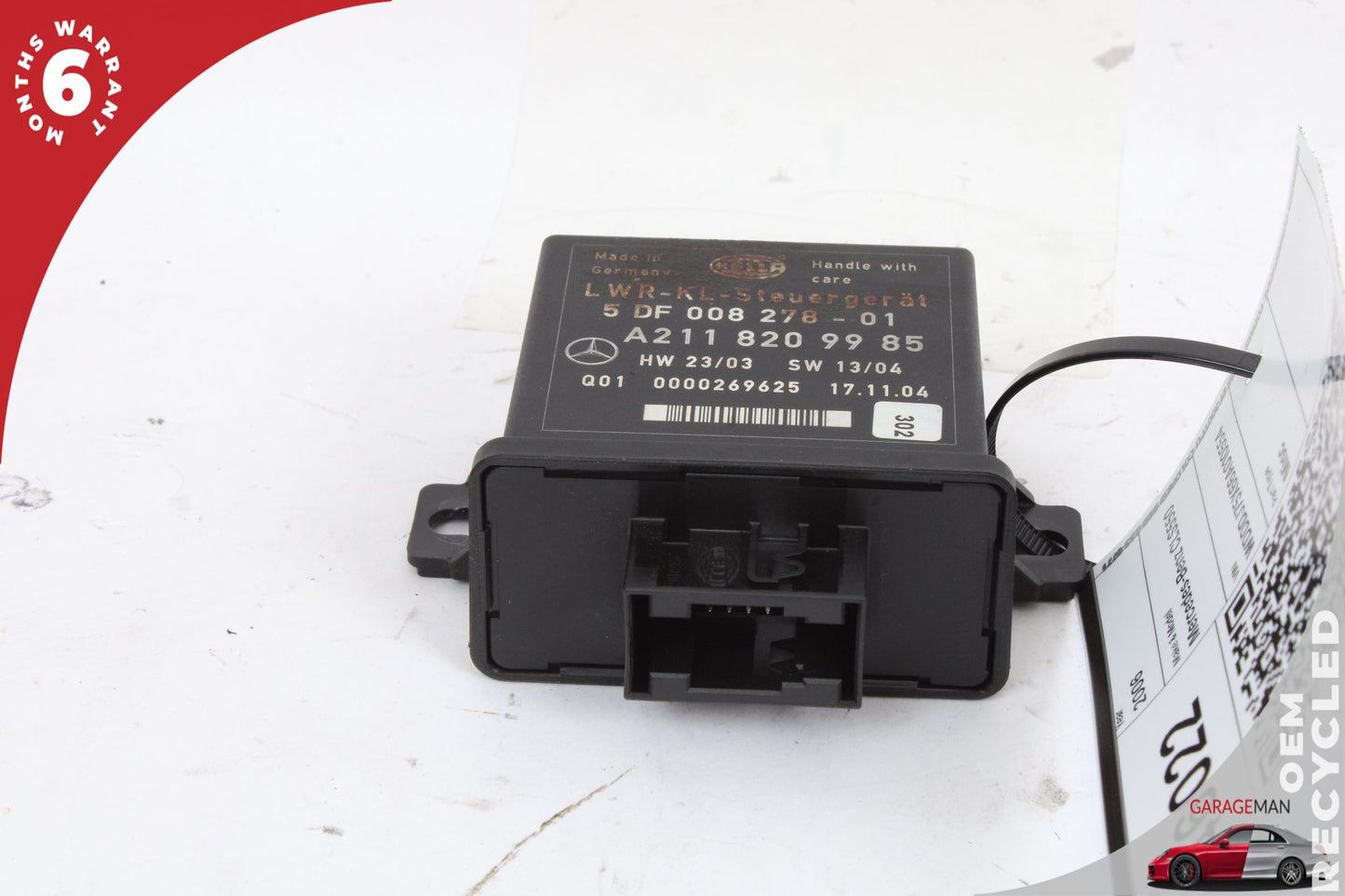 2006-2011 Mercedes W219 CLS550 Headlamp Level Control Module Unit 2118209985 OEM