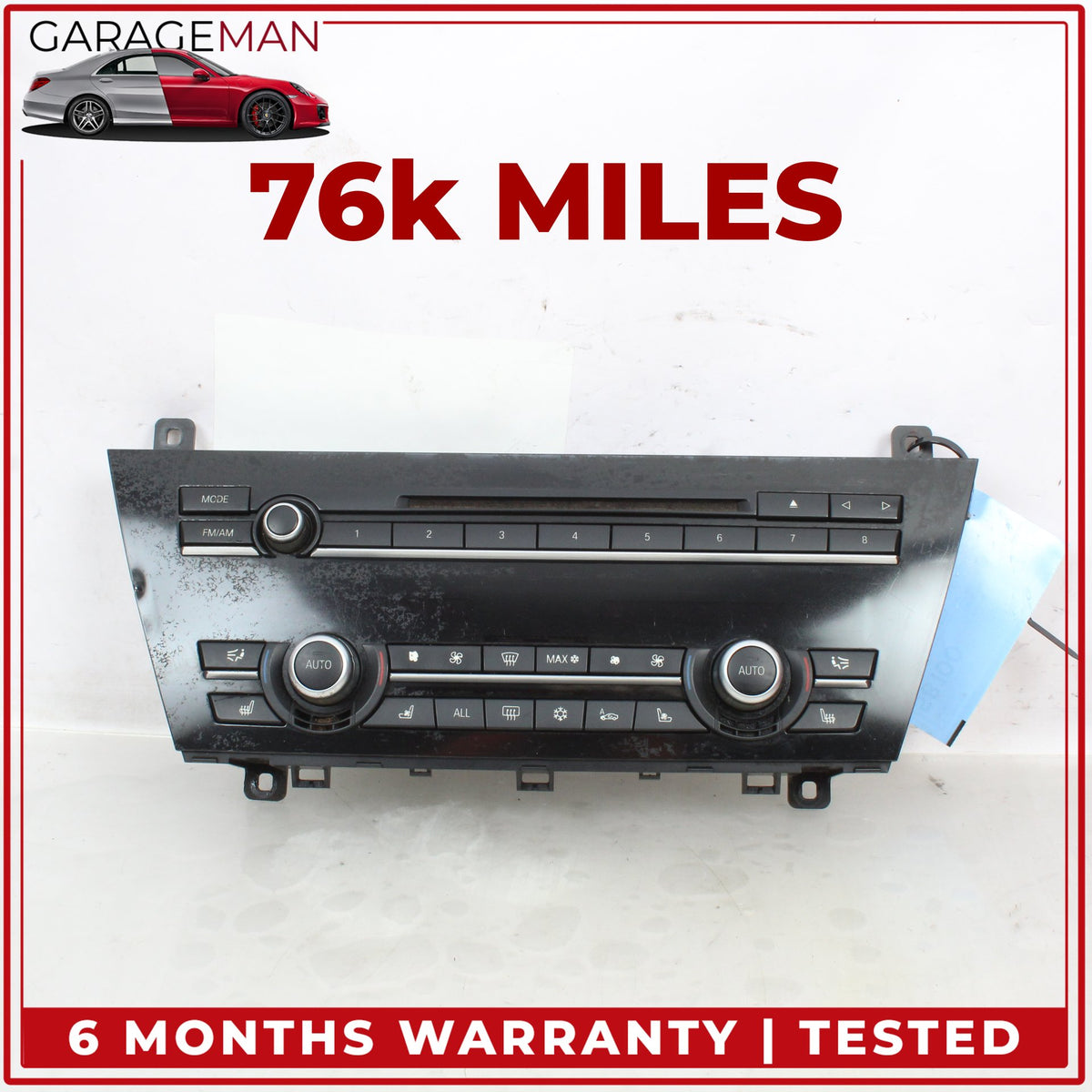 2012-2018 BMW 650i F13 Front Dash Radio Audio Climate Control Panel 9257250 OEM