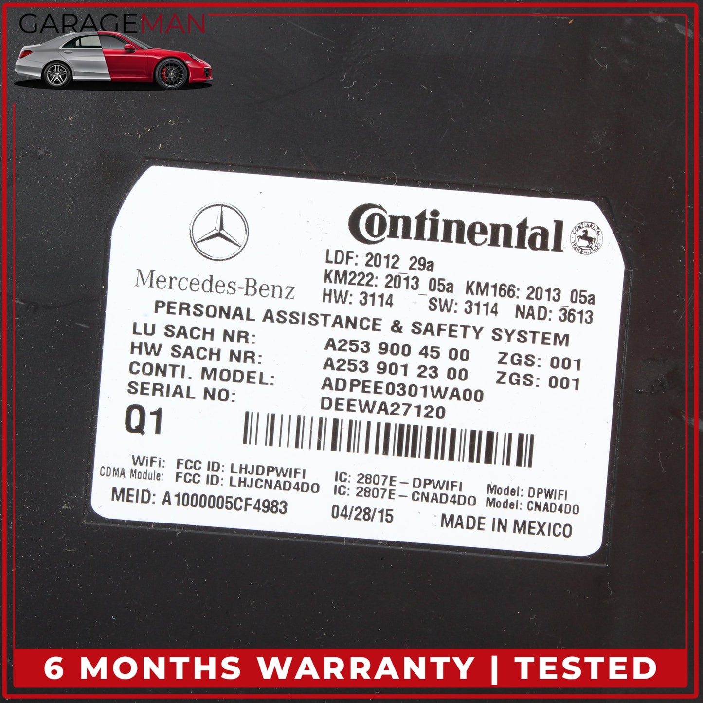 2014-2017 Mercedes C207 E400 Coupe Tele Aid Control Module Unit 2539004500 OEM